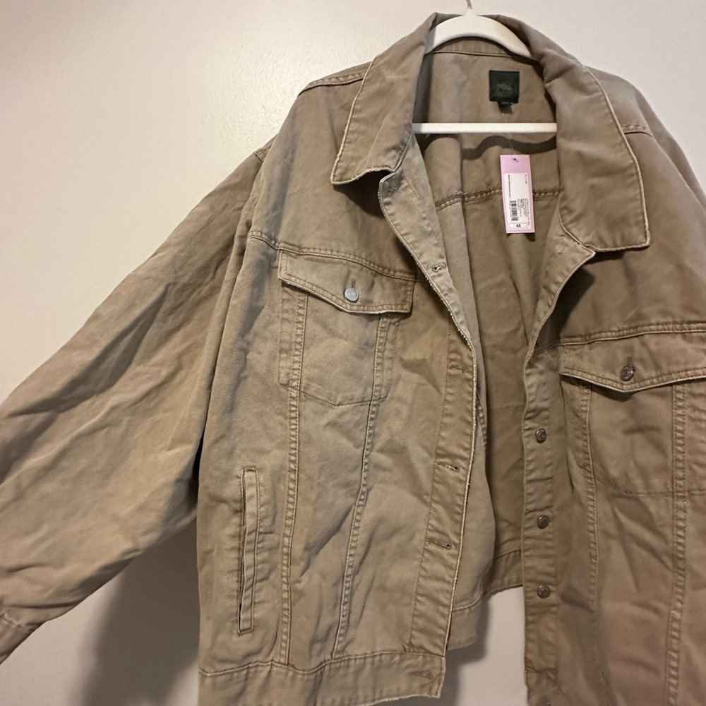 NEW Wild Fable Khaki Tan Denim Jacket 4X